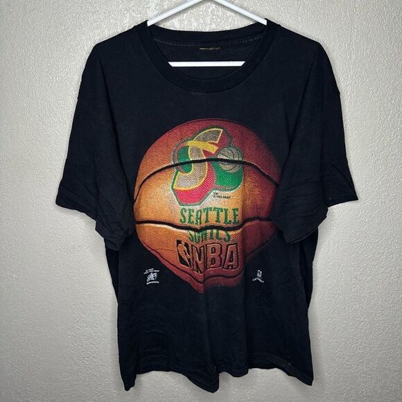 VTG 1994 Seattle Super Sonics Shirt Nutmeg Size XL - Picture 2 of 7